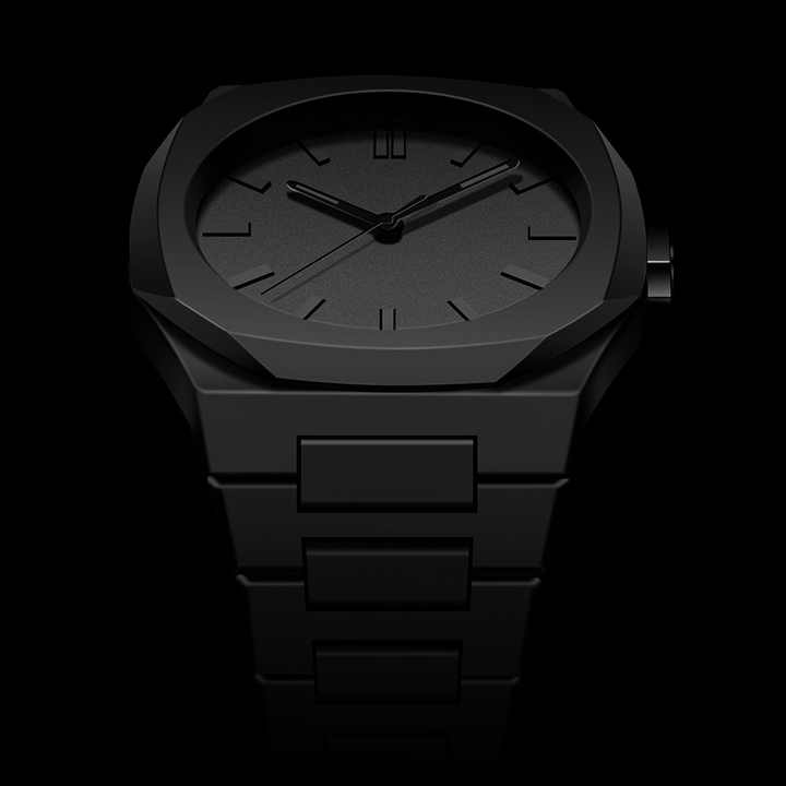Black Aura Arabic Digital Plastic Strap Quartz Men's Watch